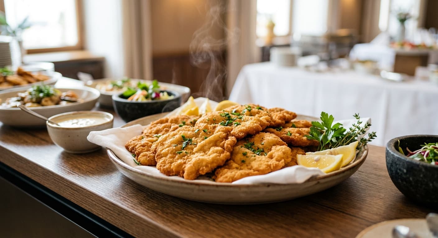 Hot Buffet: Chicken schnitzel