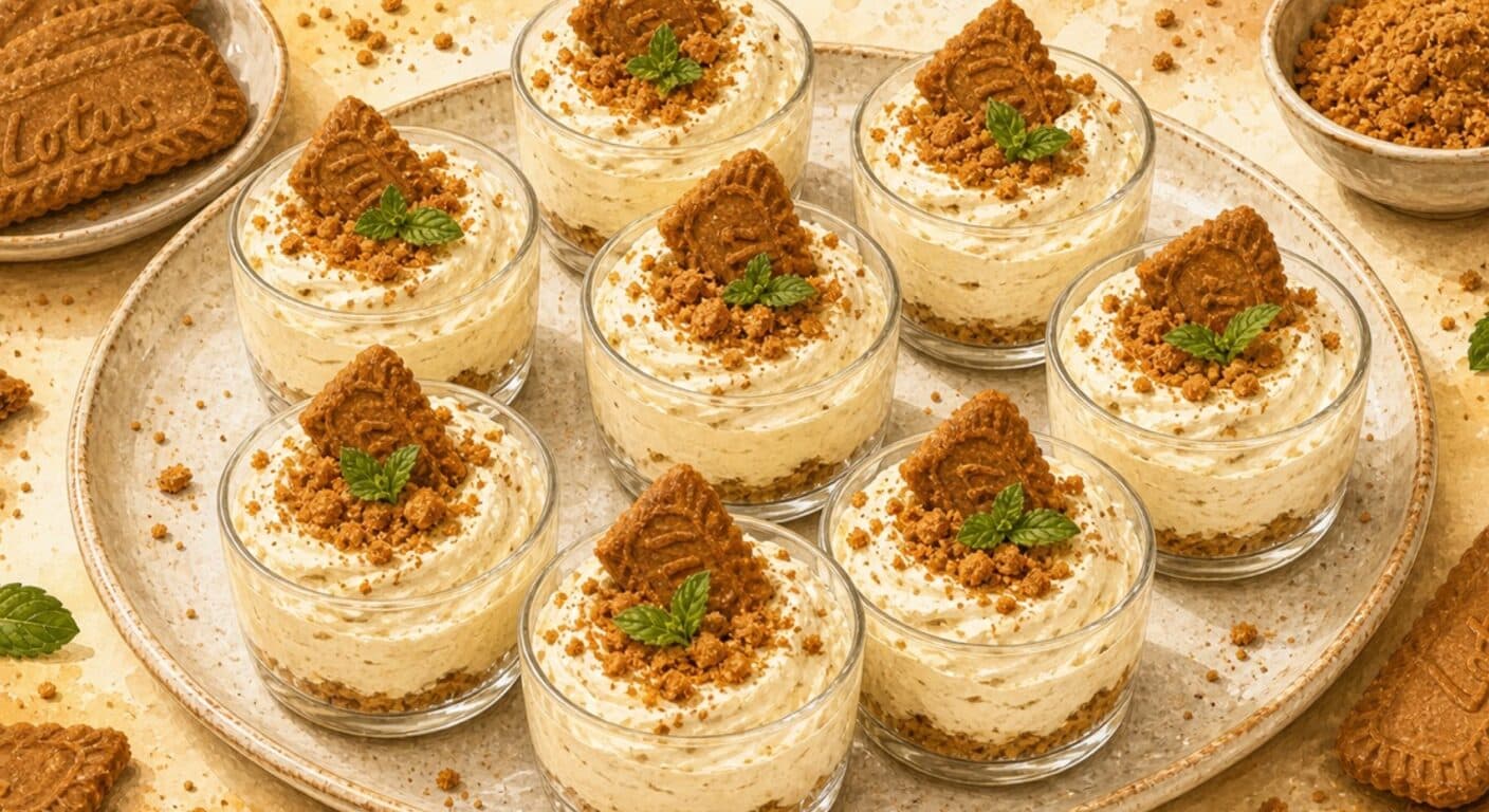 Whipped mascarpone with Lotus biscuits from the Sweet menu by Fudík catering 2