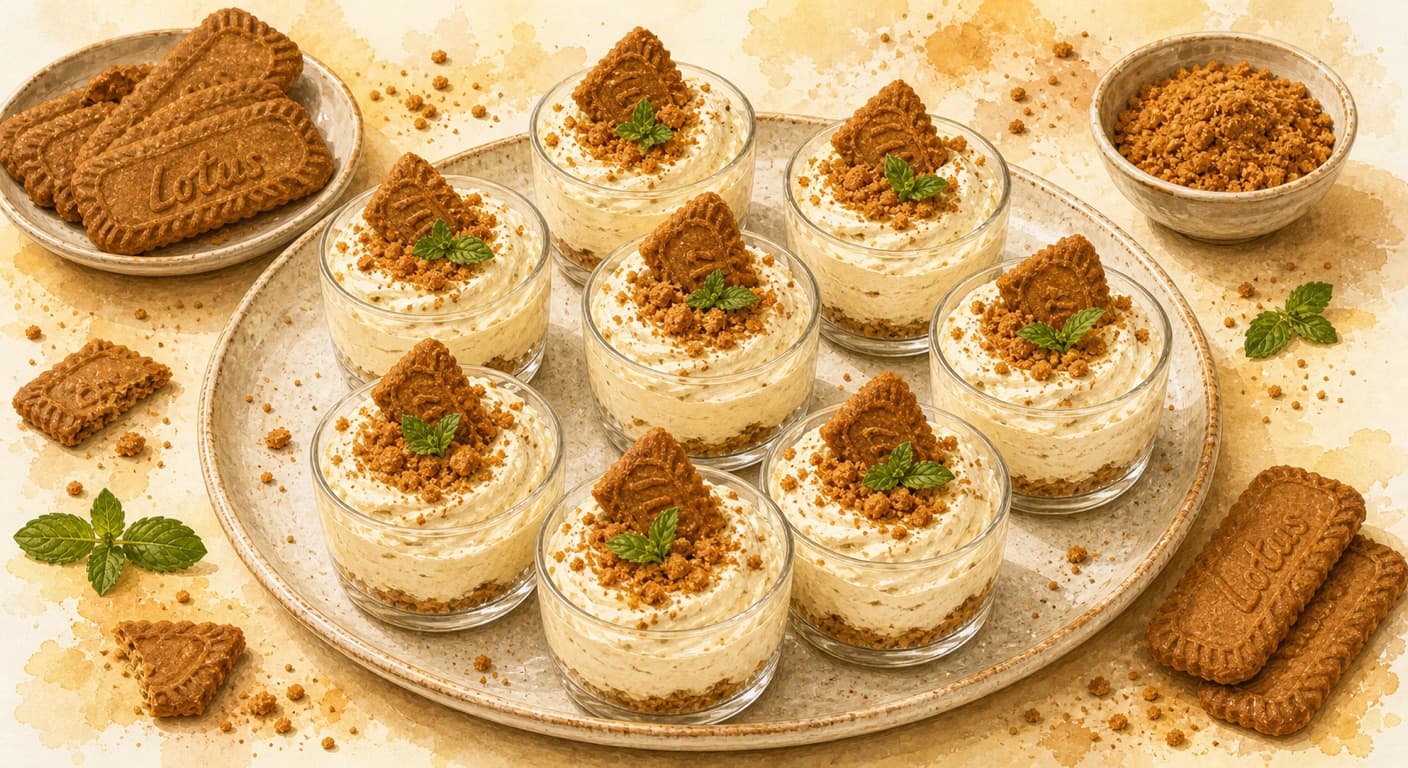 Whipped mascarpone with Lotus biscuits from the Sweet menu by Fudík catering