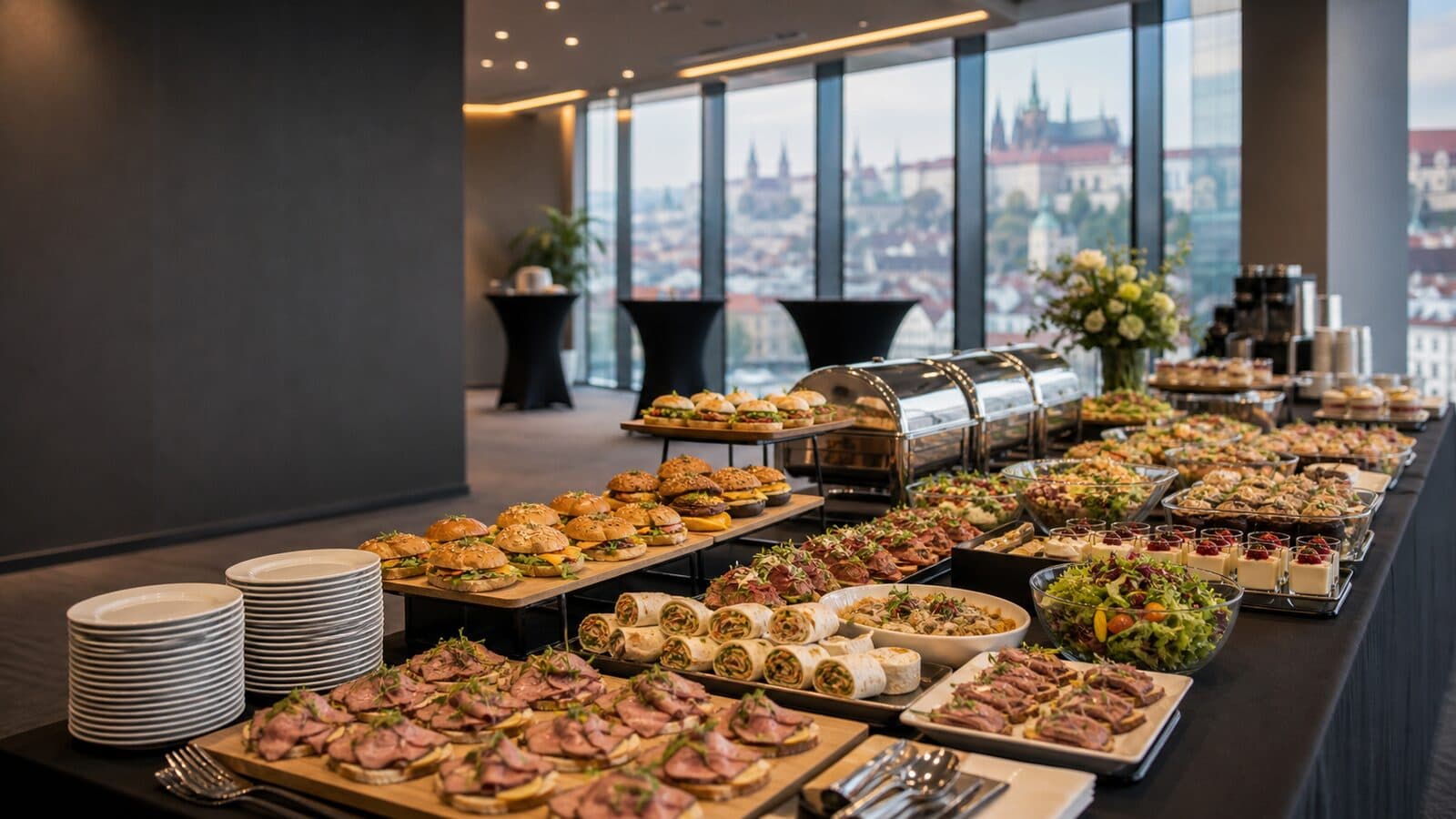 Corporate buffet catering in Prague