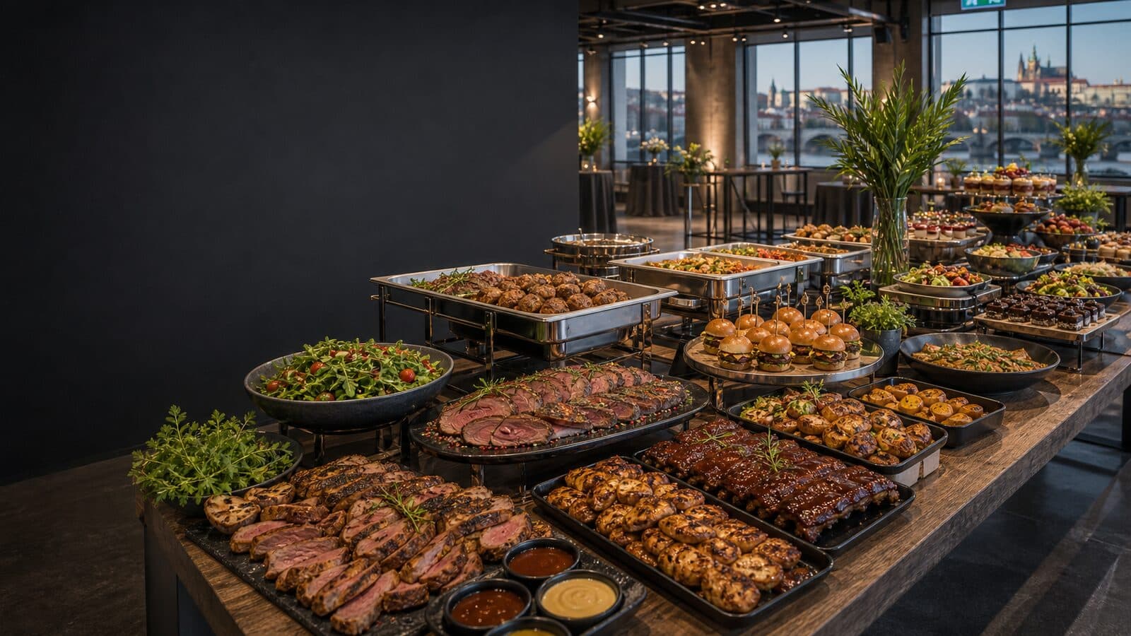 Meat lovers buffet for 100 guests