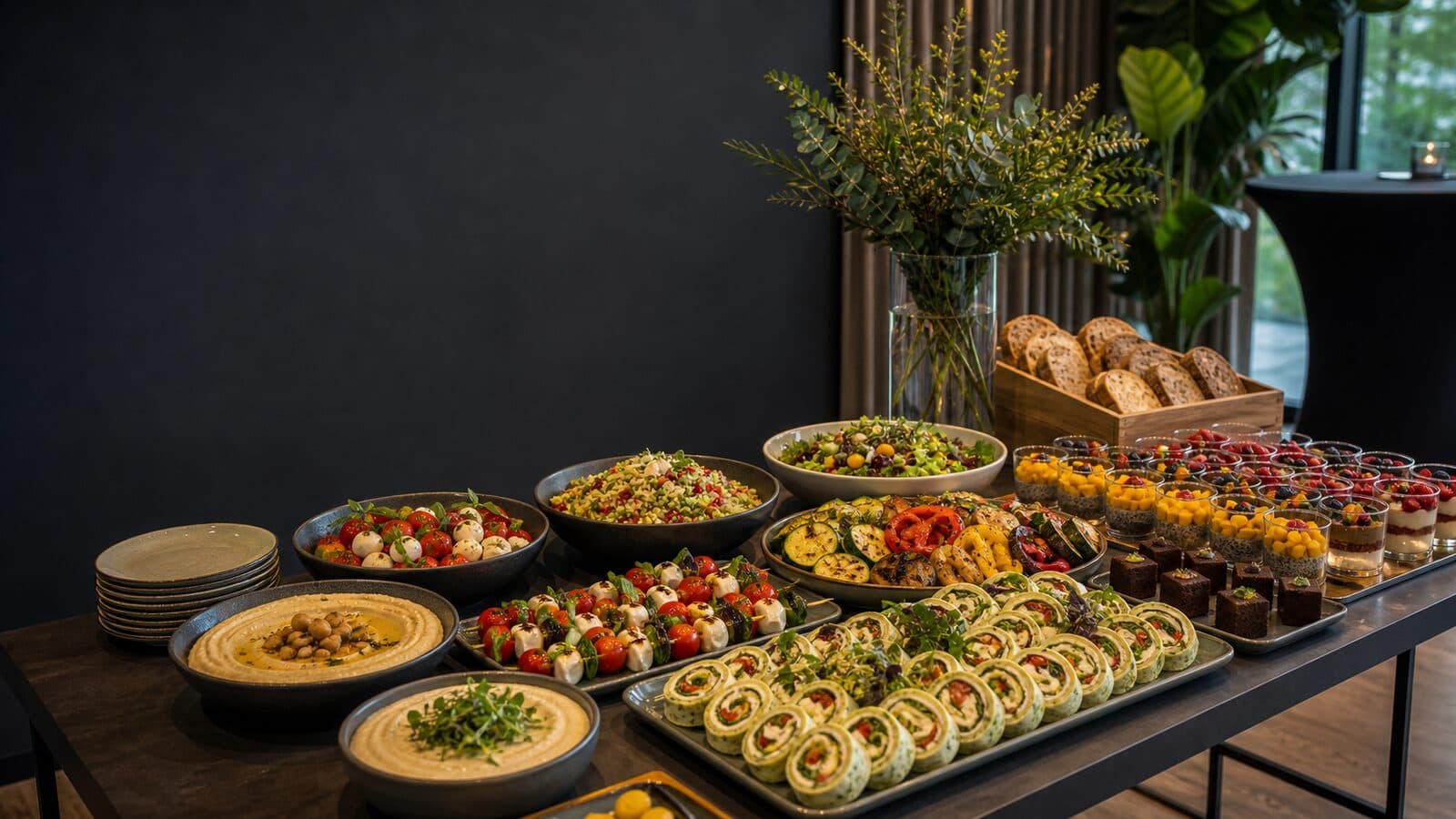 Vegetarian buffet for 50 guests